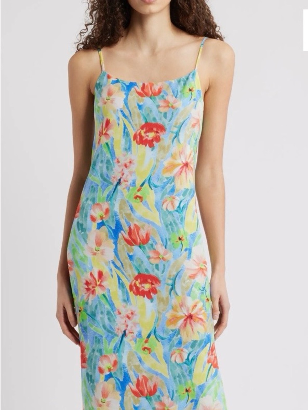 Sam Edelman Floral Scoop Neck Maxi Dress